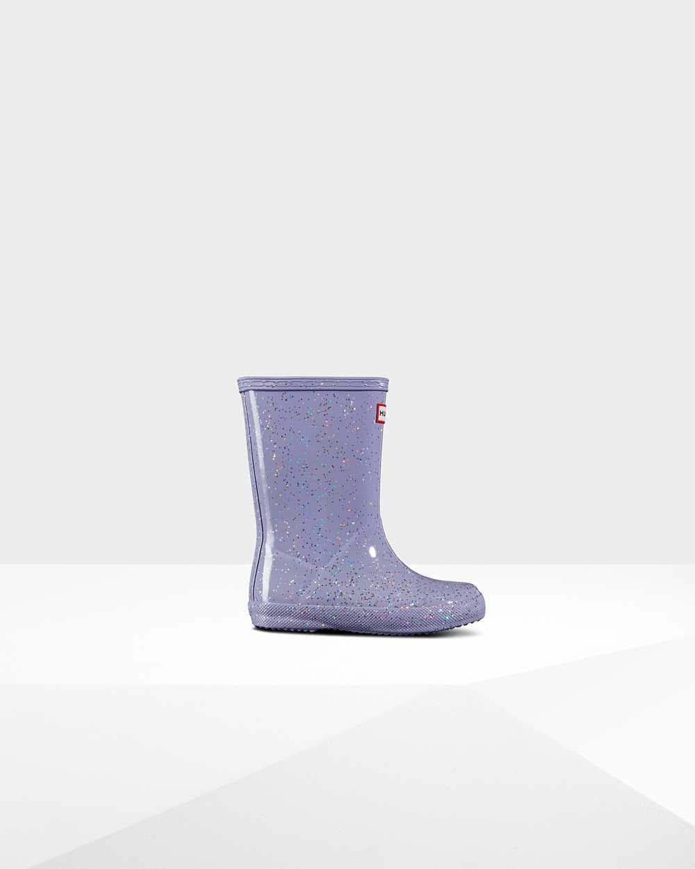 Hunter Original First Giant Glitter Kids Rain Boots NZ-14151X Purple